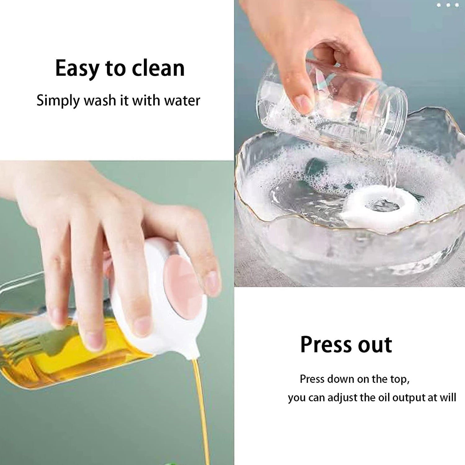 Oil Dispenser Bottle with Silicone Basting Brush Oil Dispenser Bottle with Silicone Basting Brush